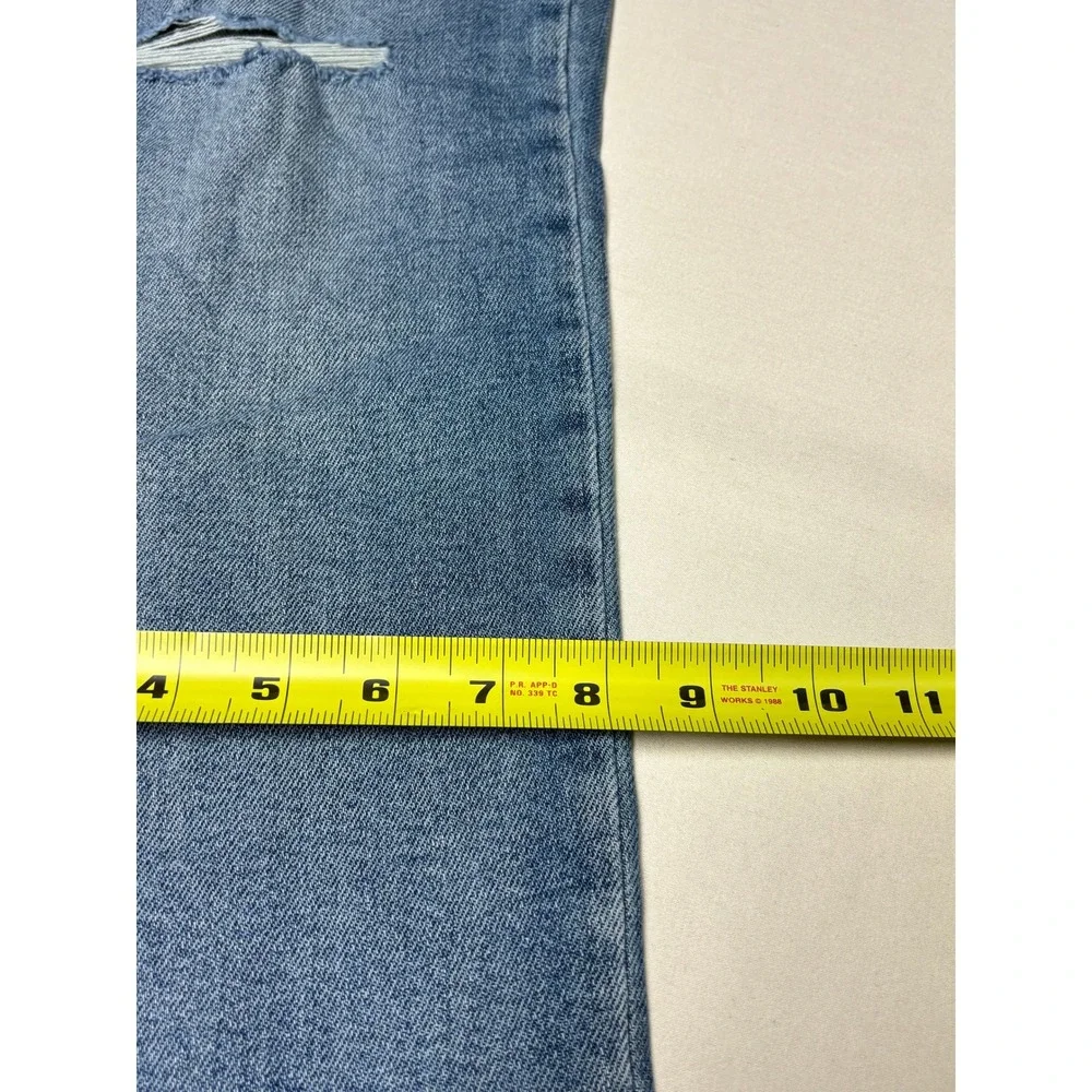 NWT Judy Blue Dad Jeans Mid Rise Medium Blue‎ Distressed MD Womens Size 5/27 L31